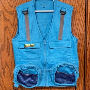 Blue Explorer Vest with Pockets Fishing Nature Vest Costume